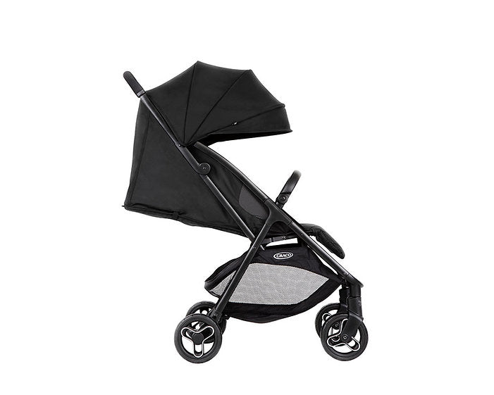 美國 Graco Myavo 輕量型秒收嬰兒手推車 - 午夜黑 (初生 ~ 4歲 / 22kg) 自動折疊功能 | 附送原裝雨篷