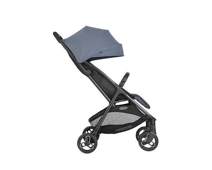 美國 Graco Myavo 輕量型秒收嬰兒手推車 - 霧藍 (初生 ~ 4歲 / 22kg) 自動折疊功能 | 附送原裝雨篷