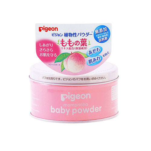 Japan Pigeon Peach Leaf Essence Baby Powder 125g (No added coloring, fragrance, paraben, talc)