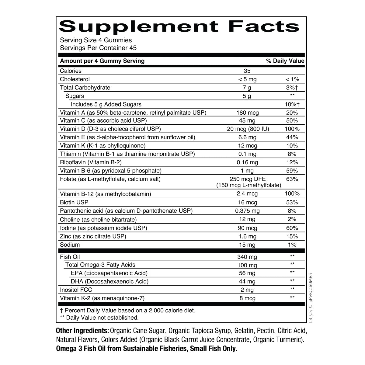 SmartyPants Vitamins Kids Multivitamin + Omega 3 (180 gummies) in 3 delicious flavors: Lemon, Orange and Strawberry Banana