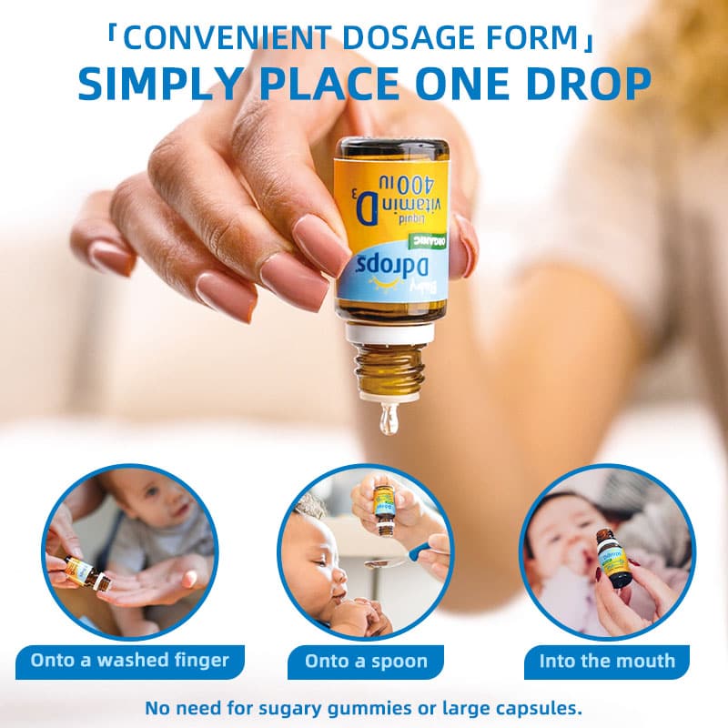 Canadian Baby Ddrops Vitamin D3 drops 2.5ml (400IU 90 drops) Suitable for 0 months and above | Helps strengthen bones and teeth
