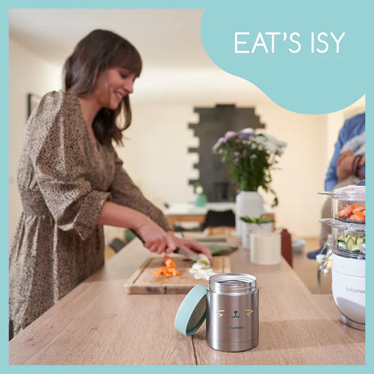 法国Babymoov Eats' Isy 不锈钢保温壶350ml (可将食物维持热长达7小时,冷长达5小时)