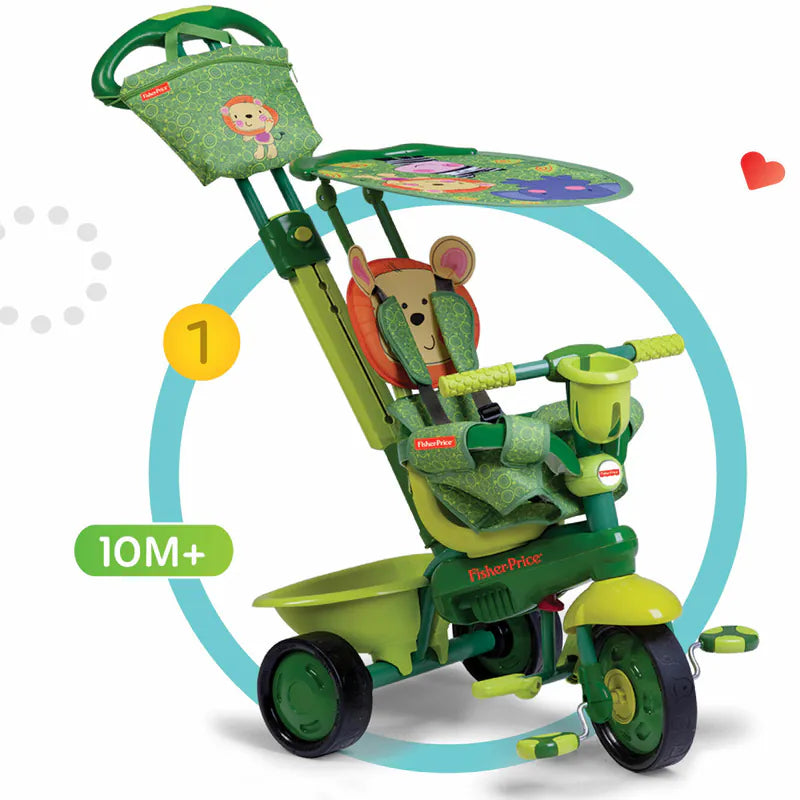 Fisher-Price Royal 婴幼3合1三轮车- 可爱狮子绿(适合10个月至3岁)