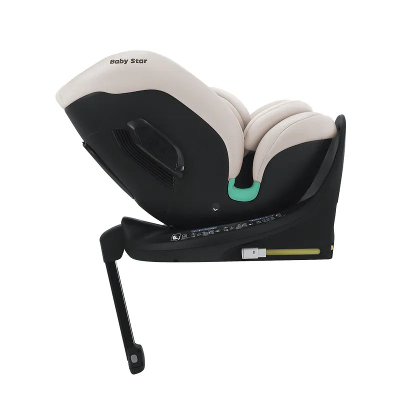 Baby Star Sedona 360 i-Size ISOFIX 成長型汽車安全座椅 – 沙色 (適合0-36kgs | 360度旋轉座椅)