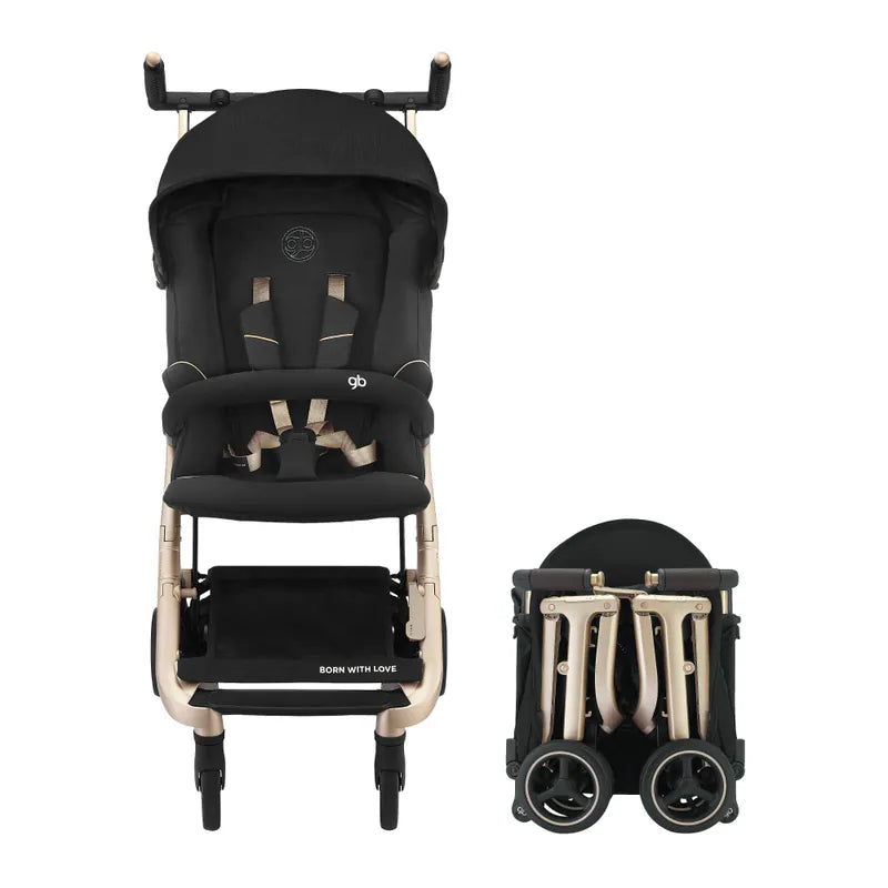 gb Pockit Go Magnesium Alloy Stroller (Velvet Black) | Ultra Lightweight Travel Stroller