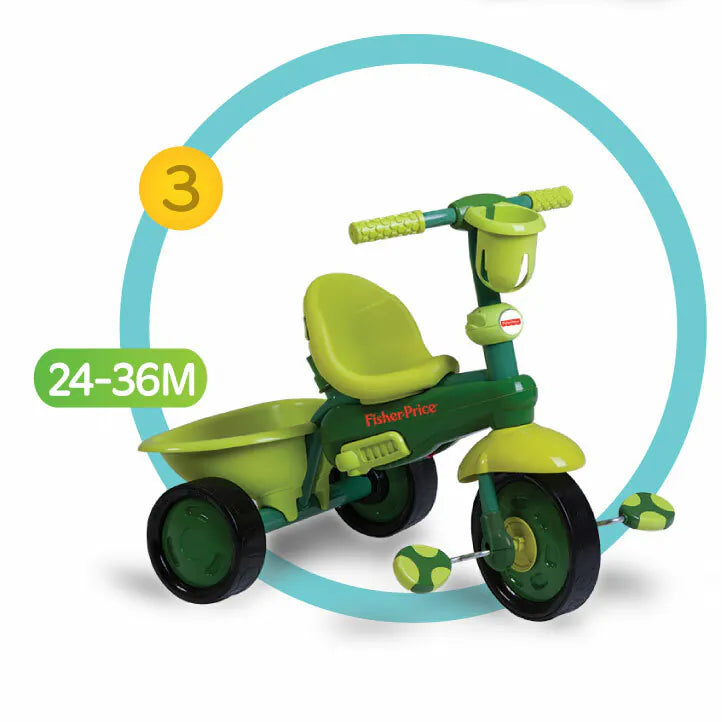 Fisher-Price Royal 婴幼3合1三轮车- 可爱狮子绿(适合10个月至3岁)