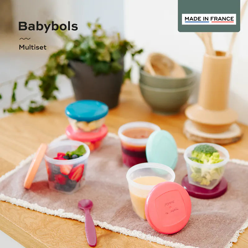 法國 Babymoov Babybols 密封食物儲存碗套裝 (法國製造) 非常適合保存、儲存和加熱嬰兒食物)