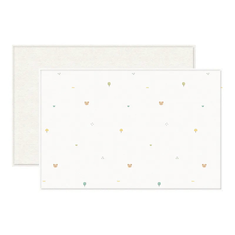 韓國 Parklon Lapure Soft 柔軟PVC雙面地墊 - Coco Bear + Sage Beige (尺寸130 X 190 X 1.2cm) 韓國製造