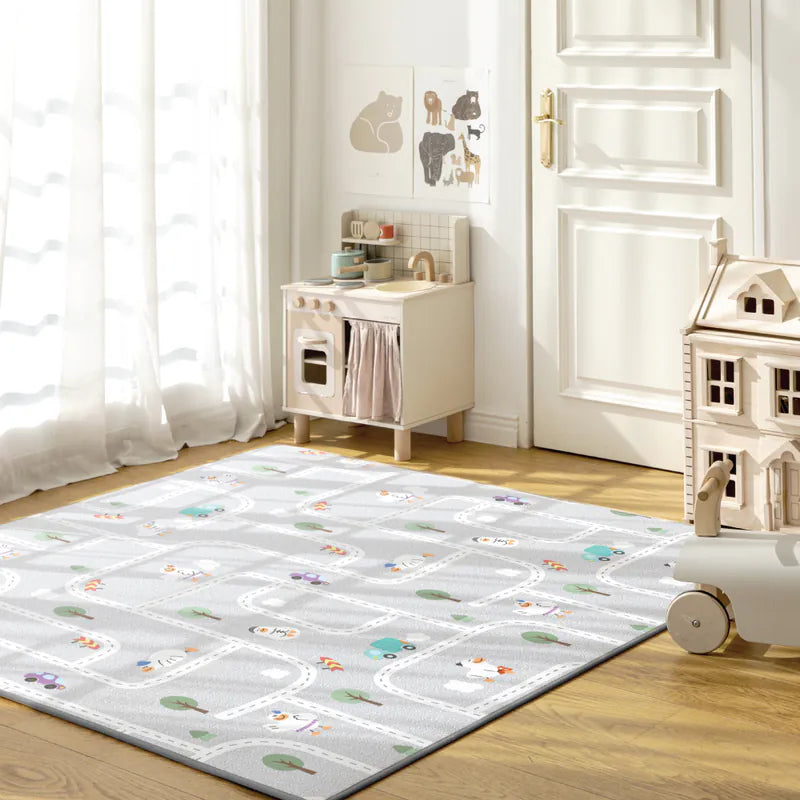 韓國 Parklon Prime Living 雙面包邊地墊 - Alphabet + Downtown Duck (150 X 200cm) 韓國製造