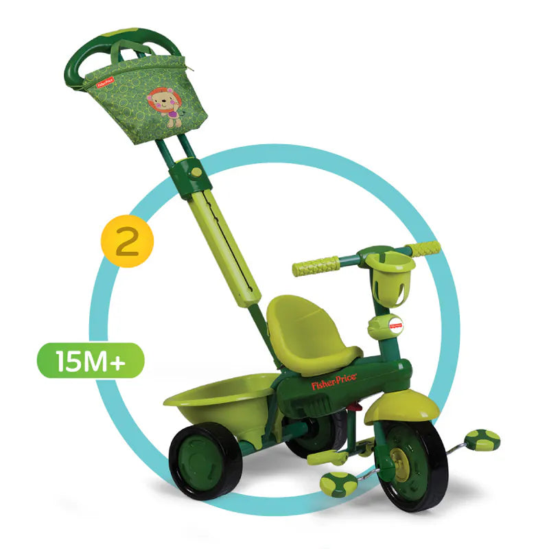 Fisher-Price Royal 婴幼3合1三轮车- 可爱狮子绿(适合10个月至3岁)