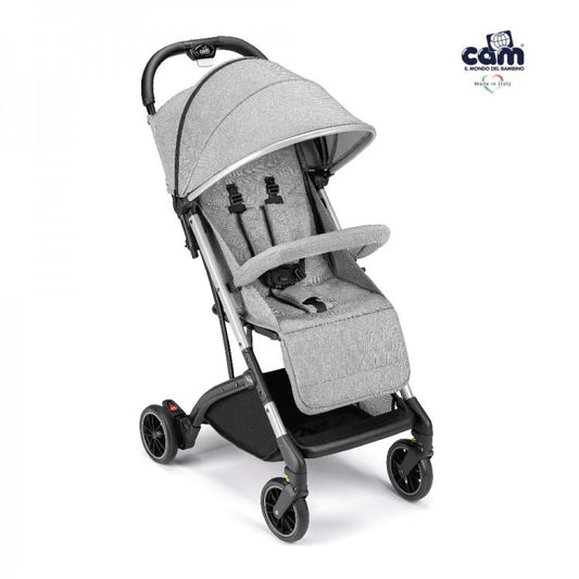 意大利 CAM Compass 便攜嬰兒手推車 - 灰銀色 (適合0~48個月) 附配件: 風雨套、防蚊網、收納袋