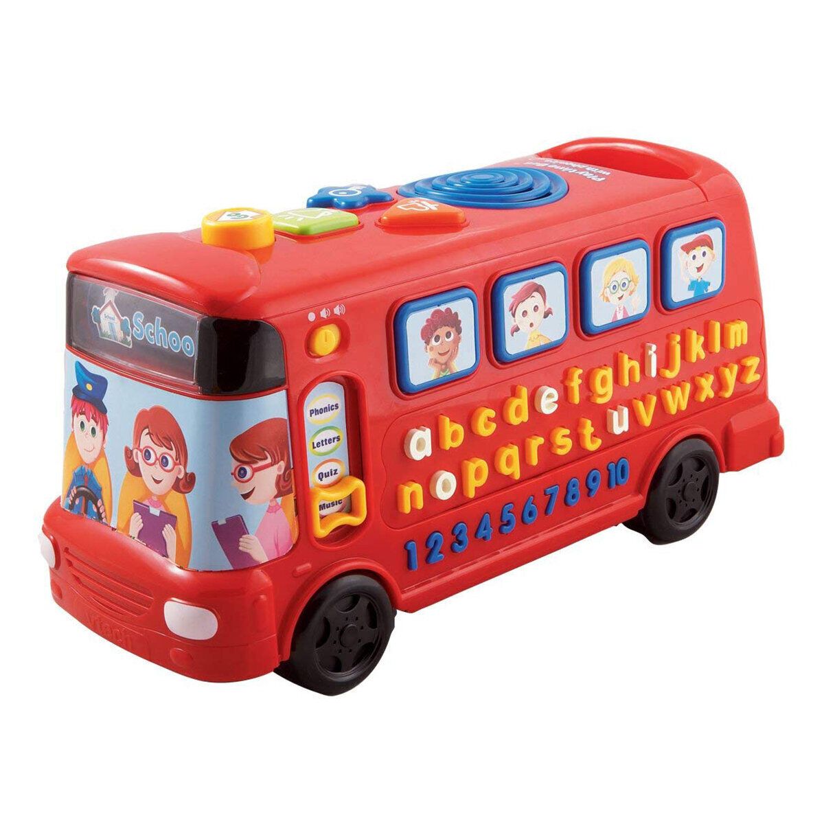 VTech 字母數字巴士 (適合1-3歲) 交互式有聲巴士可教授語音、字母名稱和數字