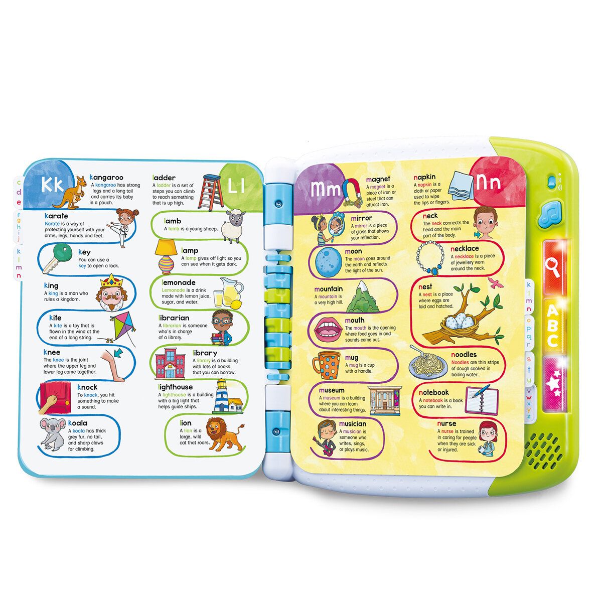Leap Frog English Dictionary (ages 3-6) with over 200 words helps children expand their vocabulary with words about animals, objects, food, and more