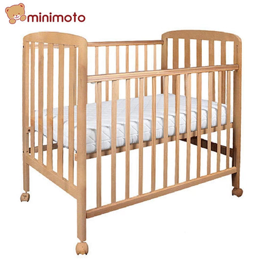 Minimoto 嬰兒木床 - 迷你細床 (附送8cm厚床褥) 101.6 x 60.9cm | 馬來西亞船木