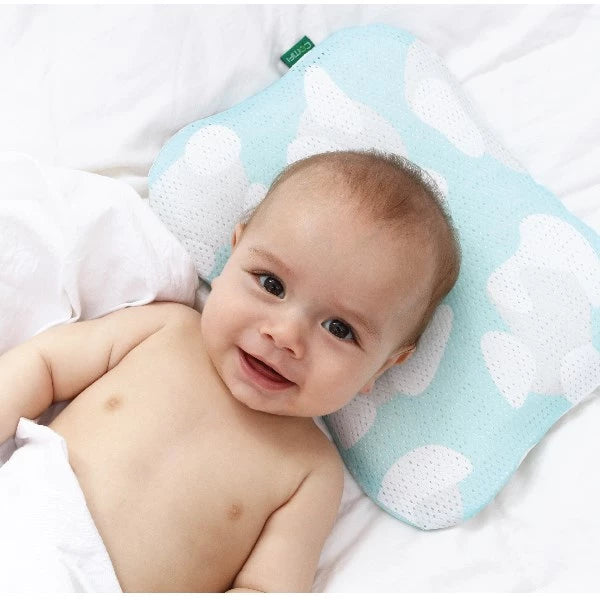 Comfi Baby Breathing Shaped Pillow - Blue (Suitable for 0-18 months) Fully breathable | Anti-suffocation | Hypoallergenic