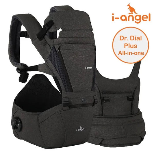 韓國 I-Angel Dr. Dial Plus All-in-one 腰櫈揹帶 - 炭灰黑 (適合1個月或以上) 韓國製造