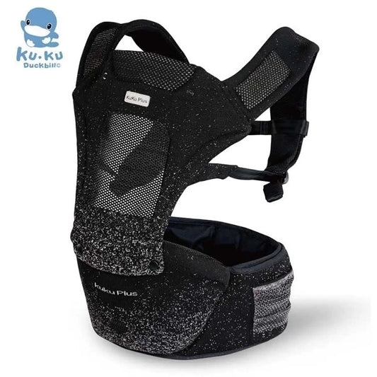 台湾KuKu Duck 充气垫腰凳背带(俐落黑) 适合0-36个月