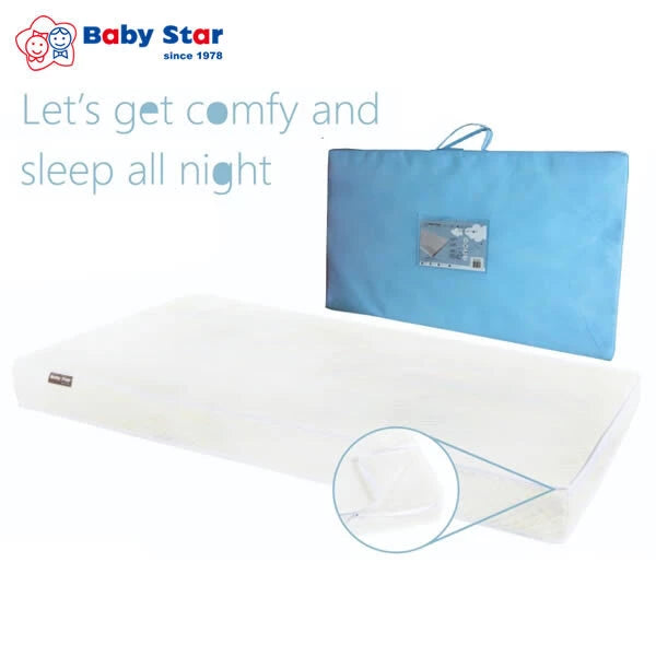 Baby Star Easi special baby sponge mattress (size: 92 x 53.5 x 5.1cm) can be sealed waterproof inner layer