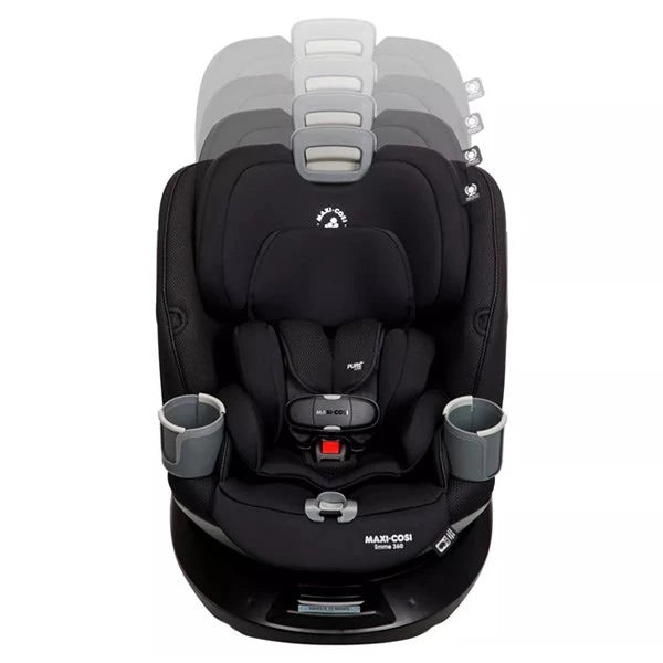 荷蘭 Maxi Cosi Emme 360 ALL IN ONE 可旋轉 汽車座椅 - 午夜黑 (初生~10歲 | 安全帶或Latch接口固定)