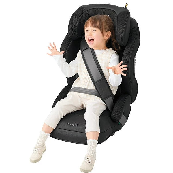 日本Combi Joytrip Advance for kids ISOFIX 成长型汽车安全座椅(黑色) 适合3-12岁| ISOFIX安装