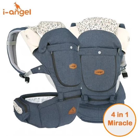 韓國 I-Angel 4合1 New Miracle 四季型腰櫈揹帶 (防水系列) - 深藍 (適合1個月或以上) 韓國製造