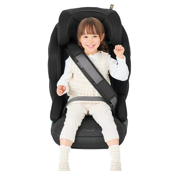 日本Combi Joytrip Advance for kids ISOFIX 成长型汽车安全座椅(黑色) 适合3-12岁| ISOFIX安装