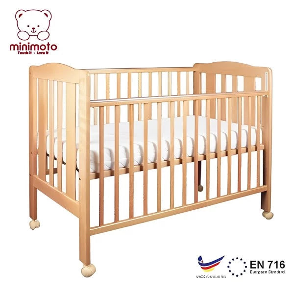 Minimoto 婴儿木床- 大码(附送10cm厚床褥) 124.4 x 67.8cm | 马来西亚船木