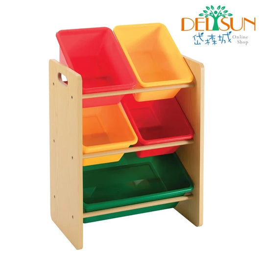 台灣 Delsun 五格玩具收納架 - 繽紛彩虹 (台灣製造)