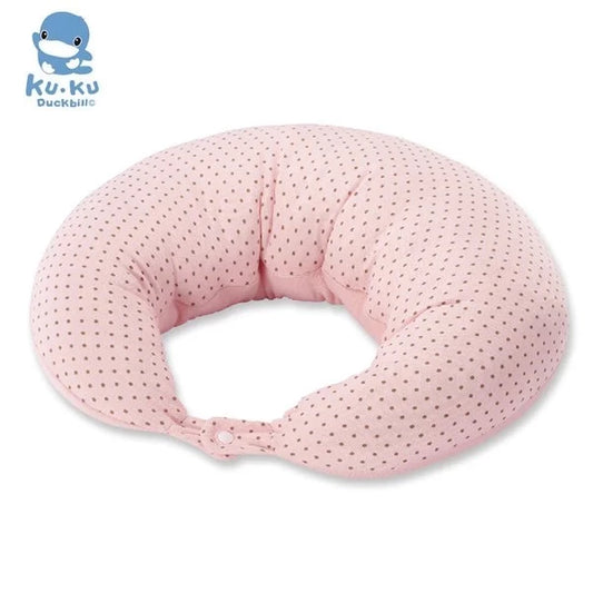 台湾KUKU PLUS 授乳月亮枕- 波波粉(毛巾+棉质布料) 多种用法, 解决孕妇不同情况的需要