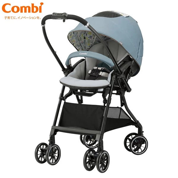 日本 Combi Sugocal Light 全自動四輪轉向嬰兒手推車 (青空藍) 適合0至3歲 | 僅4.7kgs