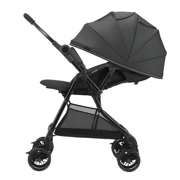 日本 Combi Sugocal L Compact 全自動四輪轉向嬰兒手推車 (黑色) 適合0至3歲