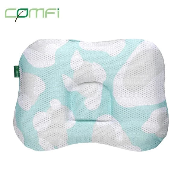 Comfi Baby Breathing Shaped Pillow - Blue (Suitable for 0-18 months) Fully breathable | Anti-suffocation | Hypoallergenic
