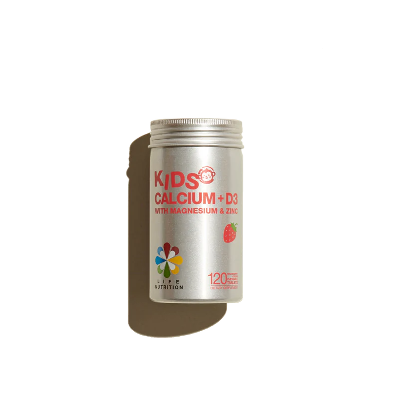 LIFE NUTRITION Children's Calcium 120 Tablets (Strengthen bones, promote growth) Hong Kong licensed product