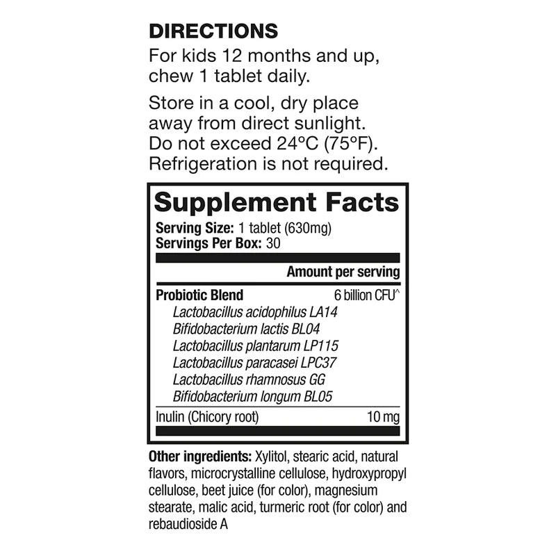 美国LIFE NUTRITION 乐怡善儿童强健益生菌30粒(促进免疫、消化和呼吸系统健康) 香港行货