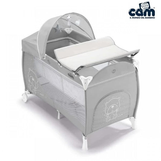 意大利CAM Daily Plus 网床套装- 熊仔/灰(适合0至36个月| 附更衣垫, 收纳袋)