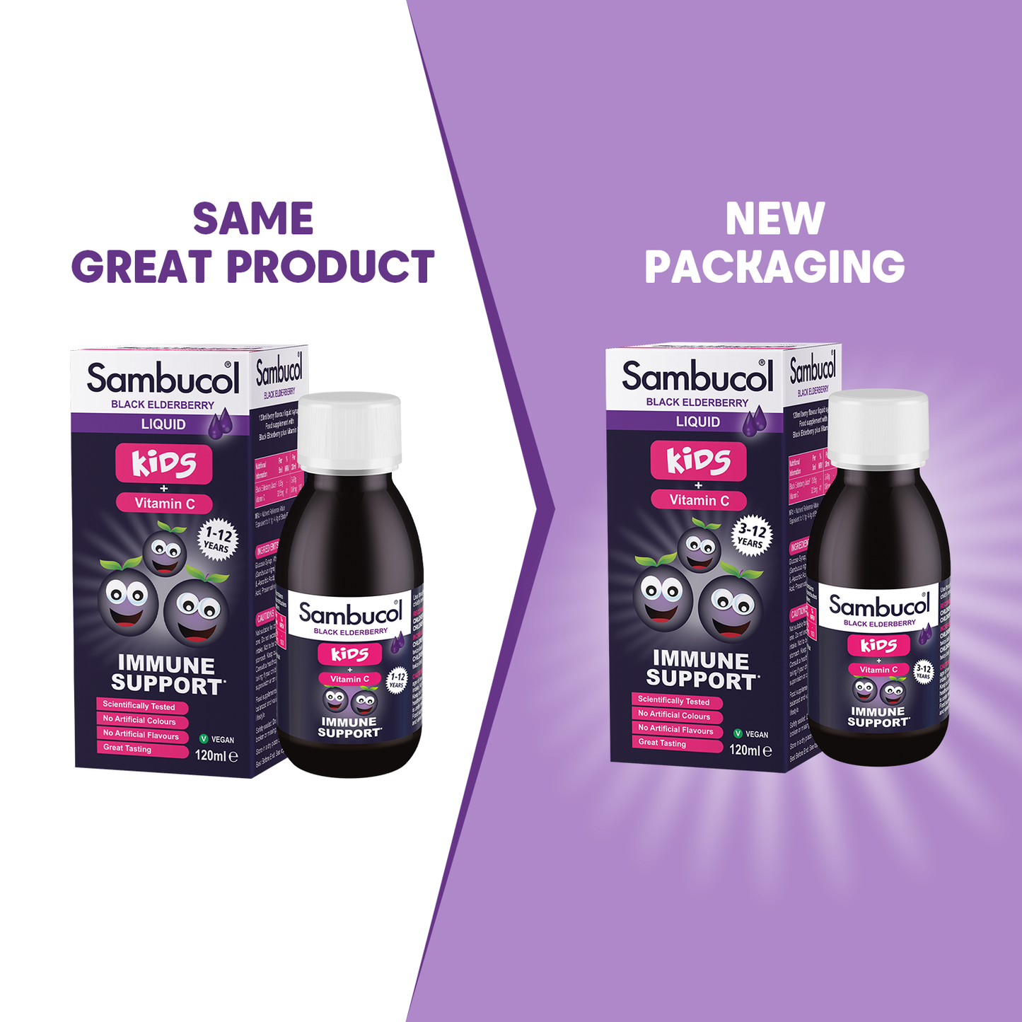 Sambucol 兒童黑接骨木果漿 120ml (適合1歲以上兒童,有助於增強免疫力和緩解感冒症狀)