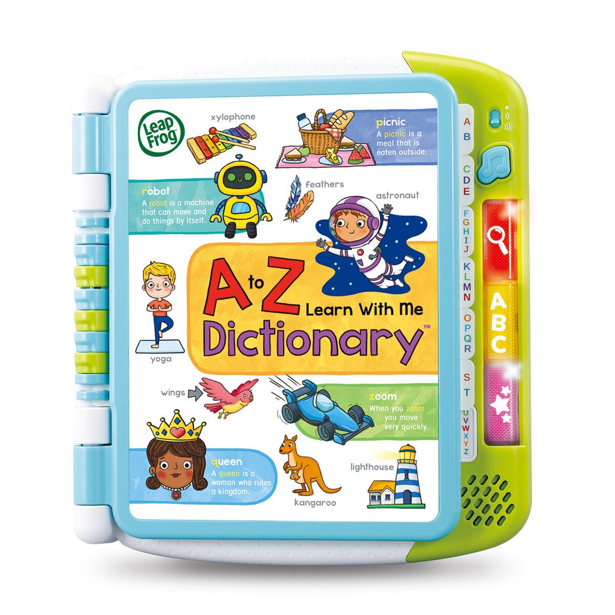 Leap Frog English Dictionary (ages 3-6) with over 200 words helps children expand their vocabulary with words about animals, objects, food, and more