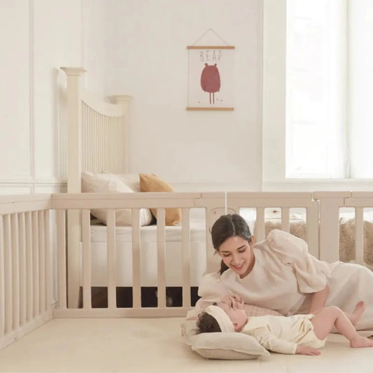 Anuri Star 12S 寶寶屋 - 溫暖米 (可配Caraz S4地墊) 長208 x 闊107 x 高65厘米 | 韓國製造 - RB Baby 嬰幼兒用品店