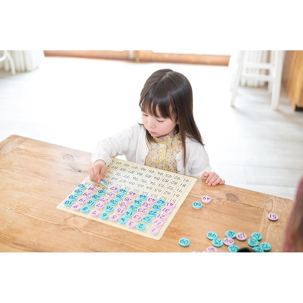 日本 KUMON 公文式 1-100 磁石數字盤 (培養數數 | 學習單雙數 | 順數&倒數)