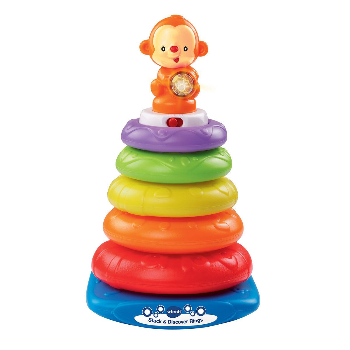 VTech Baby 小猴彩虹圈 (適合6-36個月) 堆疊同學習與小猴使用5個彩色紋理嘅圓環