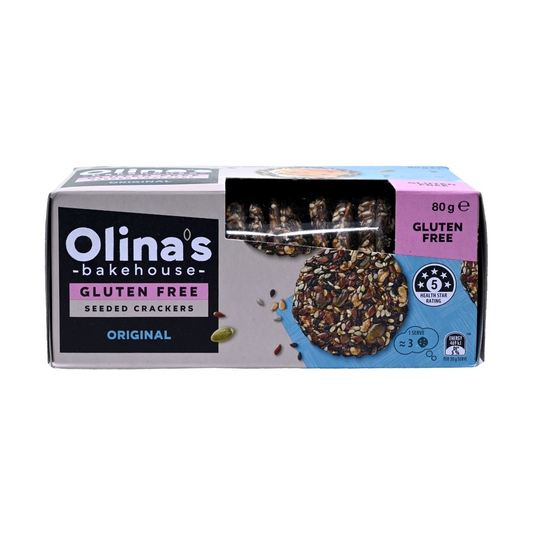 澳洲 Olina's Bakehouse 原味無麩質多重種籽餅乾 80g (不添加味精 | 適合素食者)