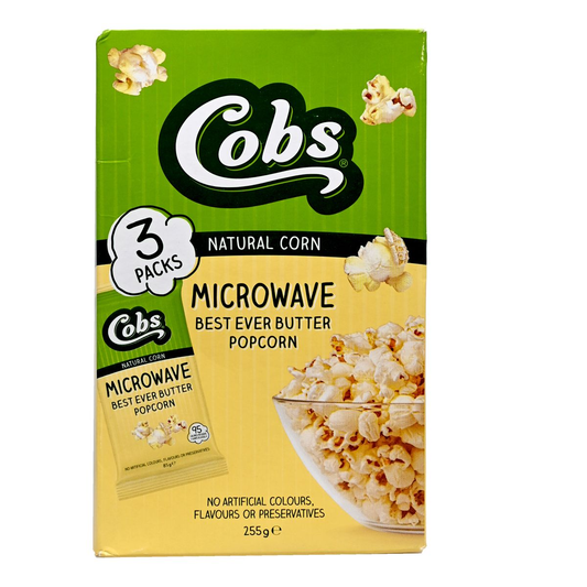 澳洲 Cobs 微波爐 海奶油爆谷 255g (3包) 無添加人工香料及色素及防腐劑