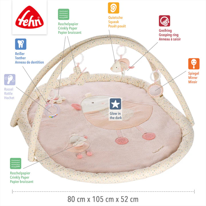 德國 Fehn FEEHNLAND 多功能嬰兒遊戲墊 - 小鳥 (附 5 款可拆玩具) 🎁百日宴/ BB Shower 送禮首選！