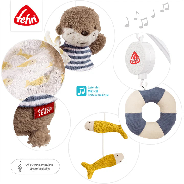 德國 Fehn OTTER  初生嬰兒發條音樂床鐘 (水獺) 🎁百日宴/ BB Shower 送禮首選！