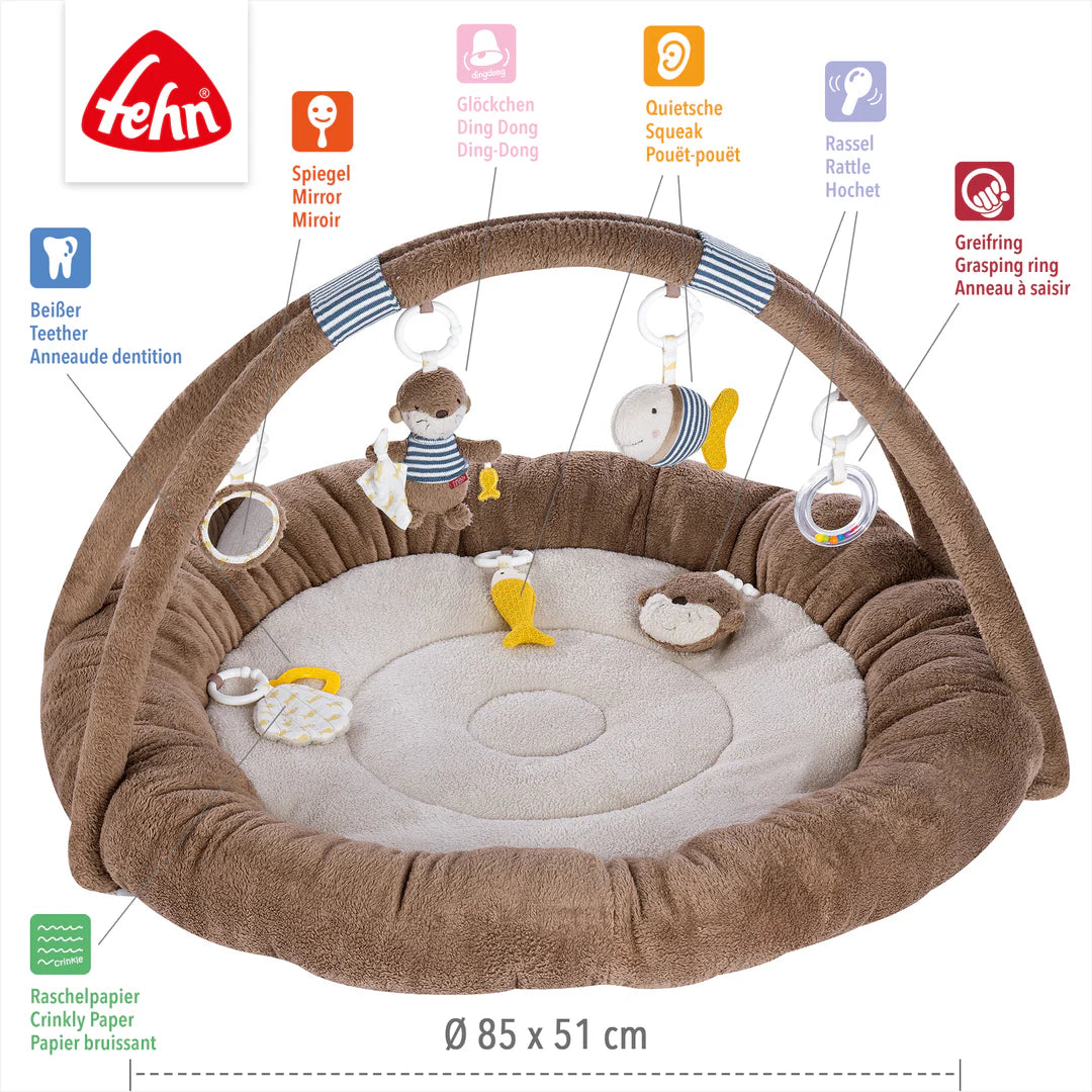 德國 Fehn OTTER 多功能嬰兒遊戲墊 - 水獺 (附 7 款感官玩具) 🎁百日宴/ BB Shower 送禮首選！