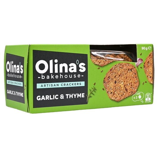 澳洲 Olina's Bakehouse 手工餅乾 100g (大蒜和百里香) 不添加味精 | 適合素食者