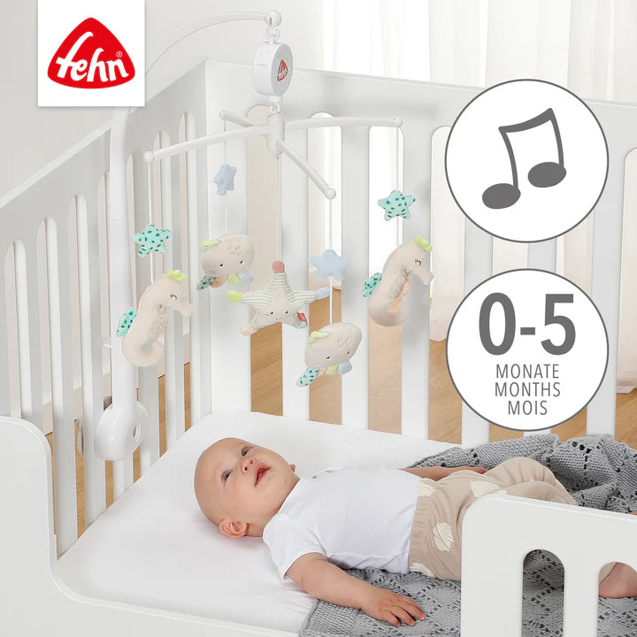 德國 Fehn SEA CHILDREN 初生嬰兒發條音樂床鐘 (八爪魚) 🎁百日宴/ BB Shower 送禮首選！