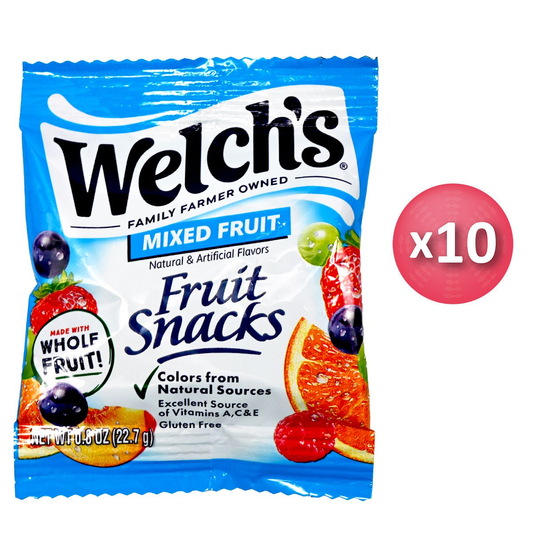 美國 Welch's 純天然果汁多種維他命水果軟糖 (22g x 10包) 維生素A，C ＆ E的絕佳來源