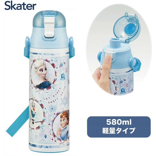 日本 SKATER 不鏽鋼水壺 580ml SKDC6N (直飲) - FROZEN \\特長時間保持冷飲效果！//