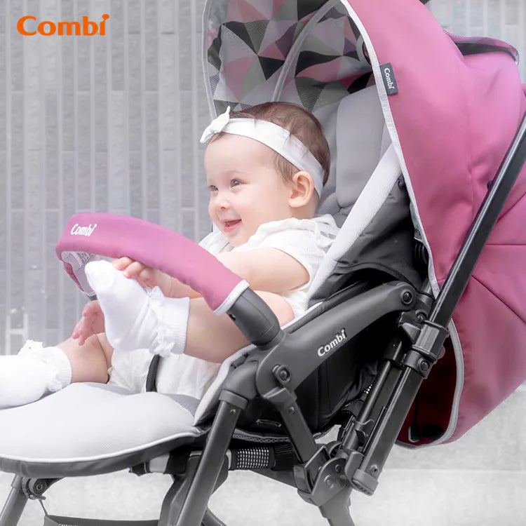 Combi Sugocal Light Automatic Four-Wheel Stroller (Berry Red) for ages 0 to 3 | Only 4.7kgs